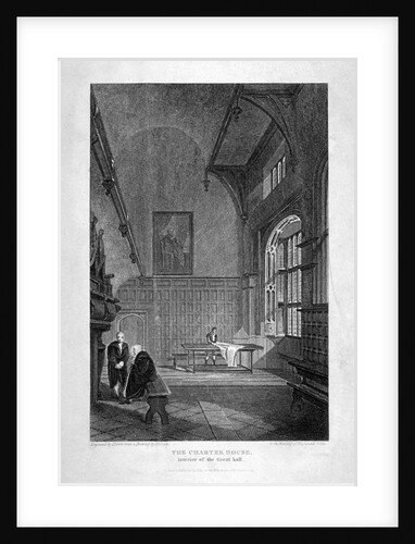 Interior of the Great Hall, Charterhouse, Finsbury, London by J Lewis