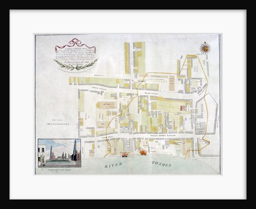 Plan of the fire that took place at Ratcliff in Stepney, London, in 1794 by Anonymous