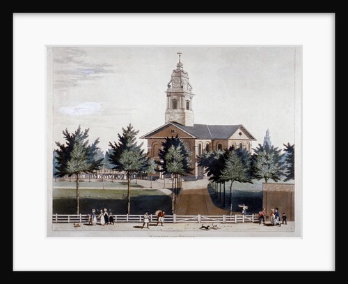 The Church of St John at Hackney, London by James Pollard