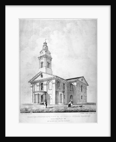 North-west view of the Church of St John at Hackney, London by Charles Chabot