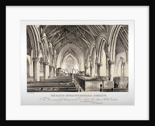 Interior view of St Barnabas Church, Homerton, Hackney, London by CJ Greenwood