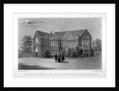 Birthplace of John Howard, philanthropist and prison reformer, Clapton, Hackney, London by Dean and Munday