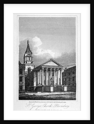 St George's Church, Bloomsbury, Holborn, London by W Wallis