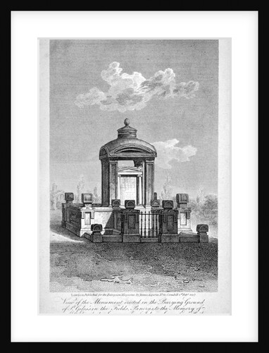 Monument in the churchyard of St Giles in the Fields, Holborn, London by Samuel Rawle