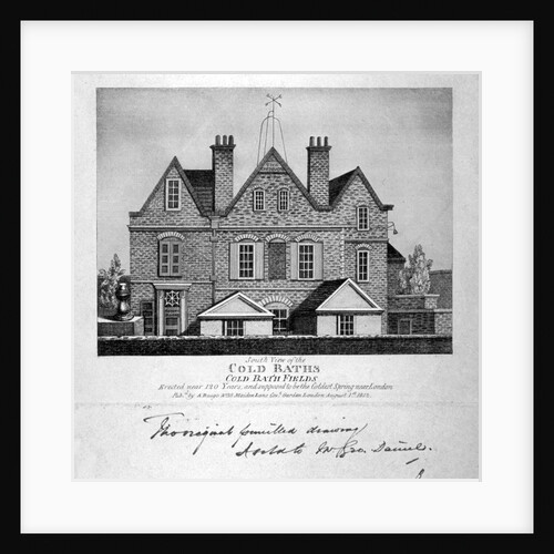 South view of the Cold Baths, Cold Bath Fields, Finsbury, London by Anonymous