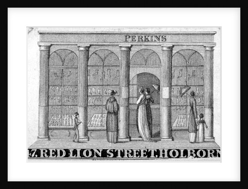 Shop front of Perkins ladies' shoe shop at 47 Red Lion Street, Holborn, London by Anonymous