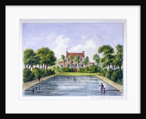 People fishing in Peerless Pool, City Road, Finsbury, London by CH Matthews