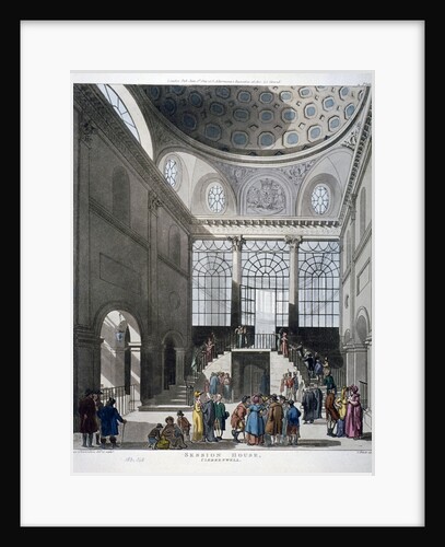 Interior view of the Middlesex Sessions House on Clerkenwell Green, London by Augustus Charles Pugin