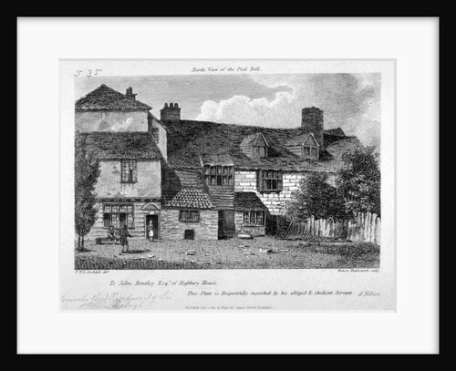 North view of the Old Pied Bull Inn, Essex Road, Islington, London by Francis Hawksworth