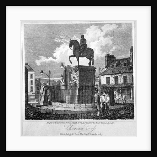 View of Charing Cross, showing the statue of King Charles I, Westminster, London by JC Varrall