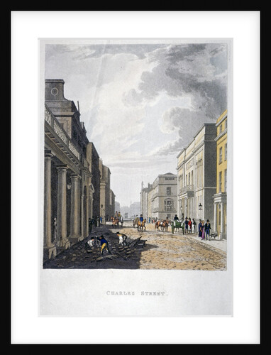 View of Charles Street with figures working in the foreground, London by Anonymous