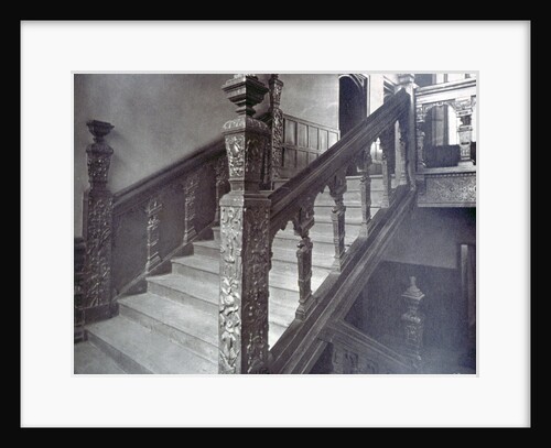 Interior view of the Grand Staircase in Charterhouse, London by Henry Dixon