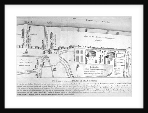 Plan of Bankside, Southwark, London by Anonymous