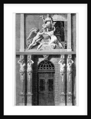 Entrance to Coade and Sealey's Gallery of Coade stone sculpture, Lambeth, London by Samuel Rawle