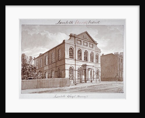 View of a chapel on York Road, Lambeth, London by John Buckler