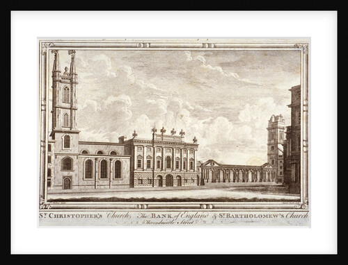 Bank of England, St Christopher-le-Stocks and St Bartholomew-by-the-Exchange, London by Adam Smith