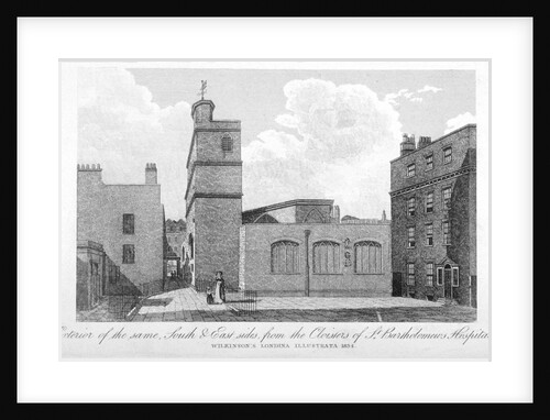 South and east sides of the Church of St Bartholomew-the-Less, City of London by Anonymous