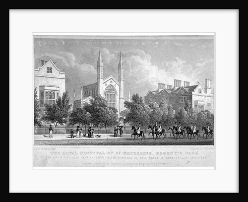 St Katherine's Hospital, Regent's Park, London by William Tombleson