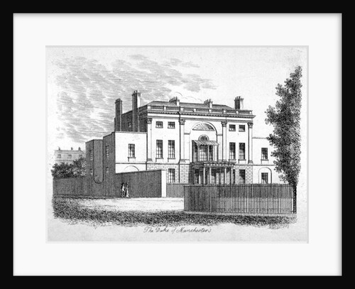 Manchester House, on the north side of Manchester Square, Marylebone, London by James Peller Malcolm