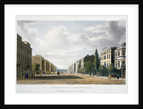 View of Langham Place and Portland Place, Marylebone, London by Anonymous