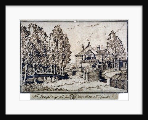 The Jew's Harp Public House tea gardens near the top of Portland Place, Marylebone, London by Anonymous