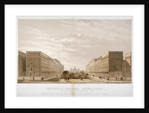 House agent's advertisement for properties in Norfolk Square, Paddington, London by Day & Son