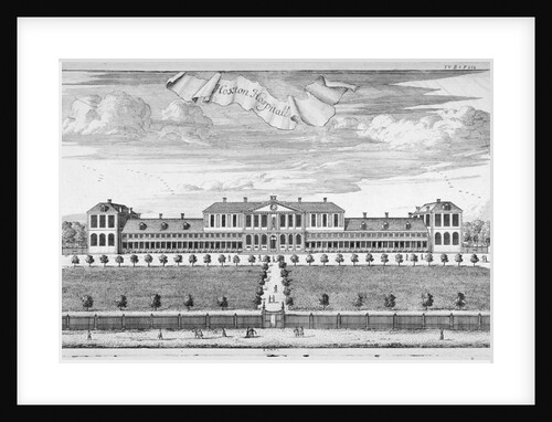 Almshouses in Pitfield Street, Shoreditch, London by Johannes Kip