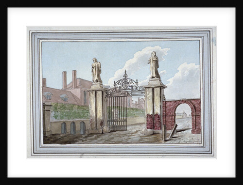 Entrance to the Haberdashers' Almshouses in Pitfield Street, Shoreditch, London by G Yates