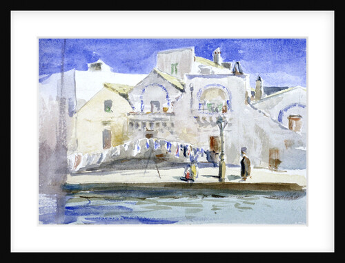 Houses by a Canal with a Washing Line by Anna Lea Merritt