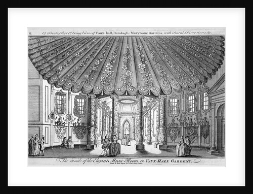 Interior view of the music room in Vauxhall Gardens, Lambeth, London by Anonymous