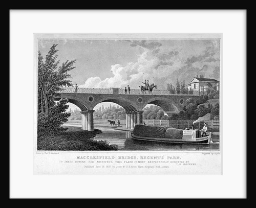 Macclesfield Bridge, Regent's Park, Marylebone, London by R Acon