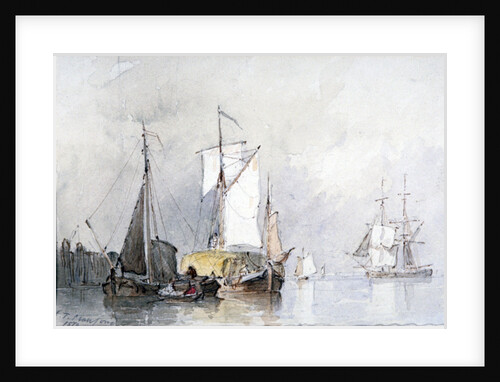 A Dutch Hay Barge by Edmund Thornton Crawford