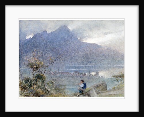 Stansstad and the Pilatus, Switzerland by Albert Goodwin