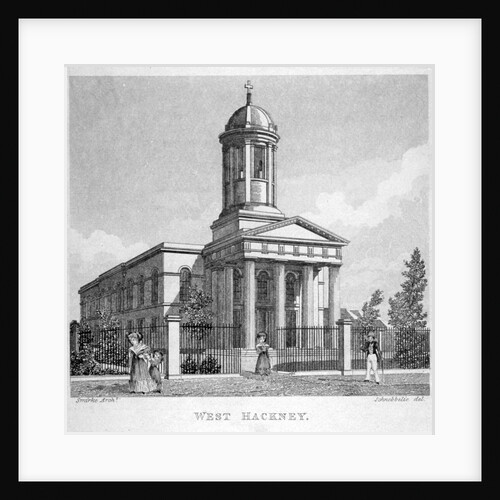 West Hackney Church on the east side of Stoke Newington Road, London by Anonymous