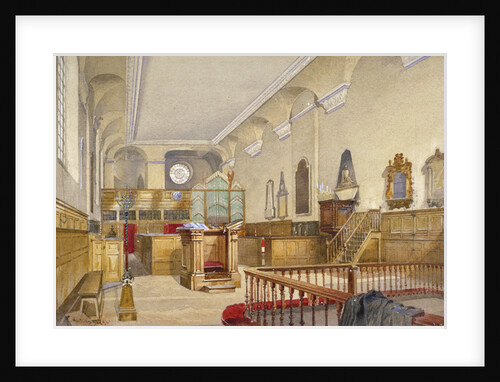 Interior view of St Michael's Church, Wood Street, City of London by John Crowther