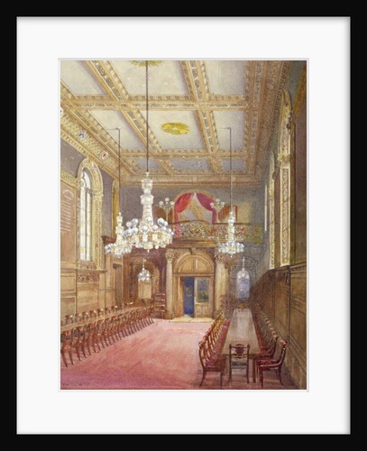 Interior of the Vintners' Hall, Upper Thames Street, London by John Crowther