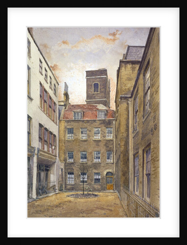 Tower of the Church of St Matthew, Friday Street as seen from Fountain Court, London by John Crowther