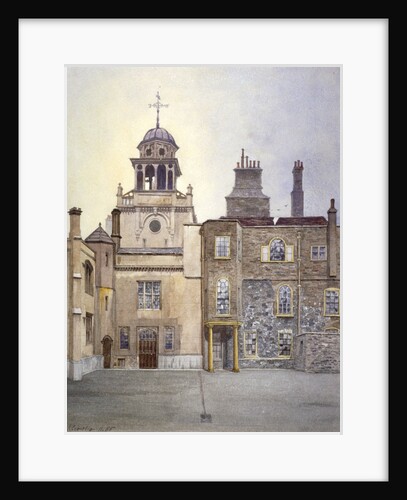 View of the north side of Chapel Tower, Charterhouse, London by John Crowther