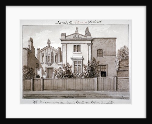 Mr Armitage's residence in Penlington Place, Lambeth, London by John Chessell Buckler