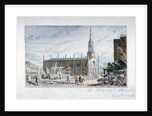 Church of St Mary the Less, Lambeth Butts, London by Robert Blemmell Schnebbelie