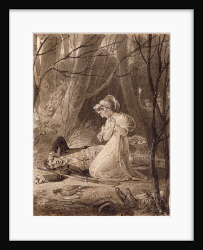 Scene from George Crabbe's Tales of the hall by Henry Corbould