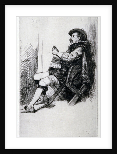 Seated Man, in Doublet and Cloak by Charles Samuel Keene