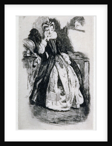 Lady in Elizabethan Dress by Charles Samuel Keene