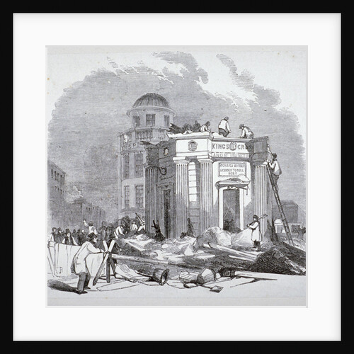 Demolition of the monument to George IV, King's Cross, London by Anonymous