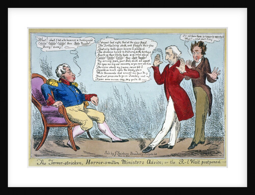 The terror-stricken, horror-smitten minister's advice, or the R[oya]l visit postponed by Anonymous