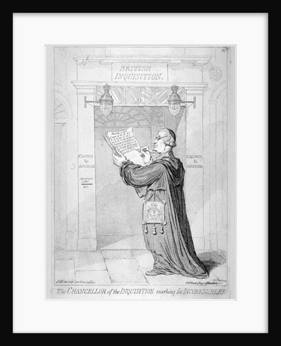The Chancellor of the Inquisition marking the incorrigibles by James Gillray