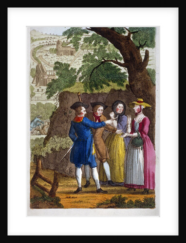 Colonel Jack, the highwayman, robbing Mary Smith on her way to Kentish Town, London by Anonymous