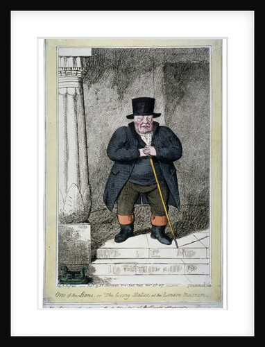 One of the Lions - or the living statue at the London Museum by George Cruikshank
