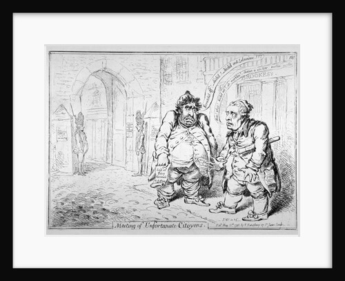 Meeting of unfortunate citoyens by James Gillray