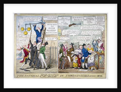 The national pop-shop in Threadneedle Street by Isaac Robert Cruikshank